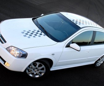 Astra White Checkered Flag Top View Wallpaper
