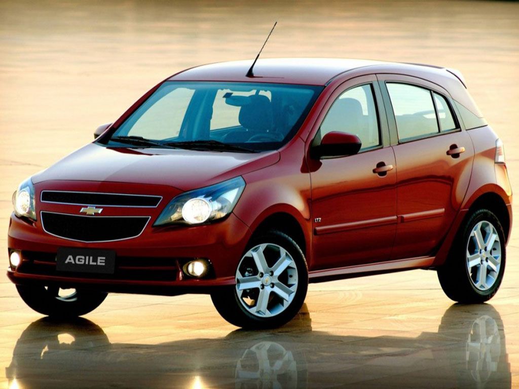 Chevrolet Agile Red Front Angle Wallpaper 1024x768