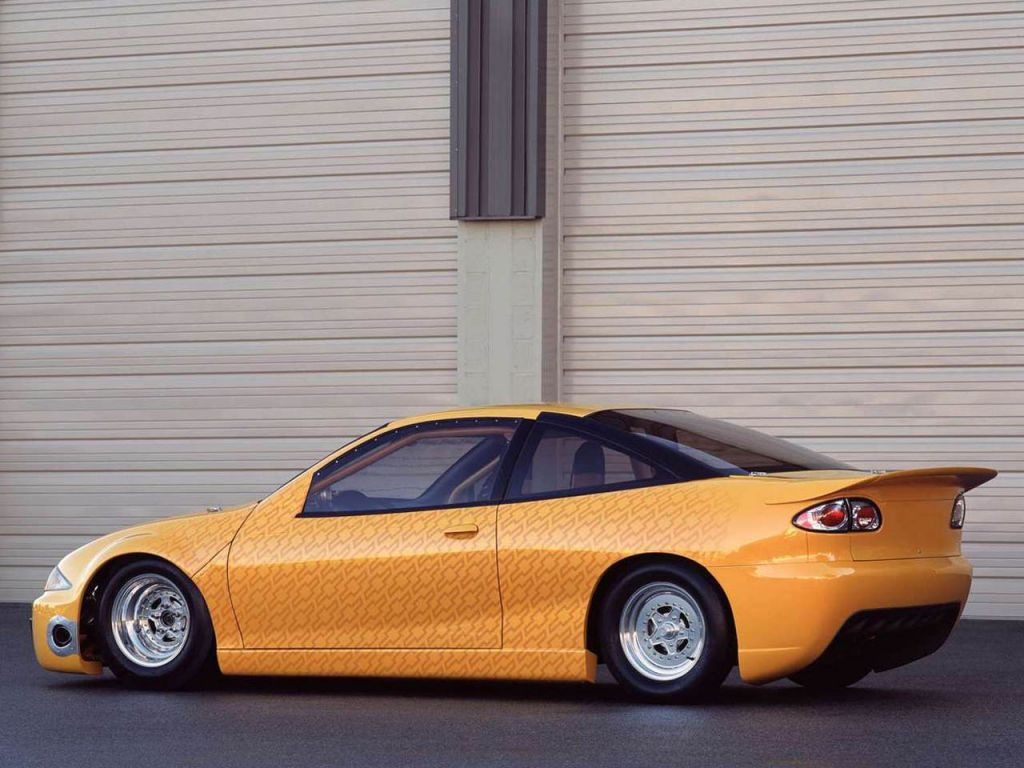 Chevrolet Cavalier Yellow Modified Side And Rear Wallpaper 1024x768
