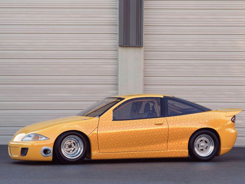 Chevrolet Cavalier Yellow Modified Side View Wallpaper 800x600