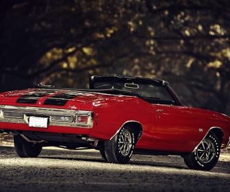 Chevrolet Chevelle Ss Red Convertible Wallpaper