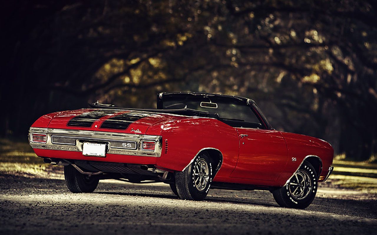 Chevrolet Chevelle Ss Red Convertible Wallpaper 1280x800