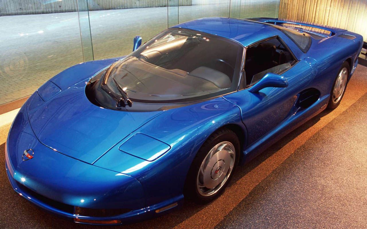 Chevrolet Corvette Concept 1990 Blue Wallpaper 1280x800