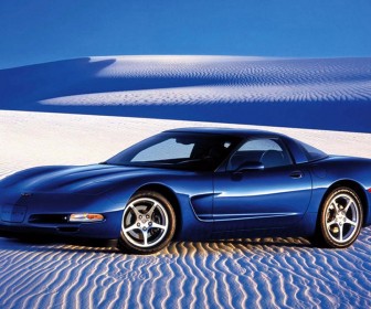 Chevrolet Corvette Coupe Sand Dunes Wallpaper
