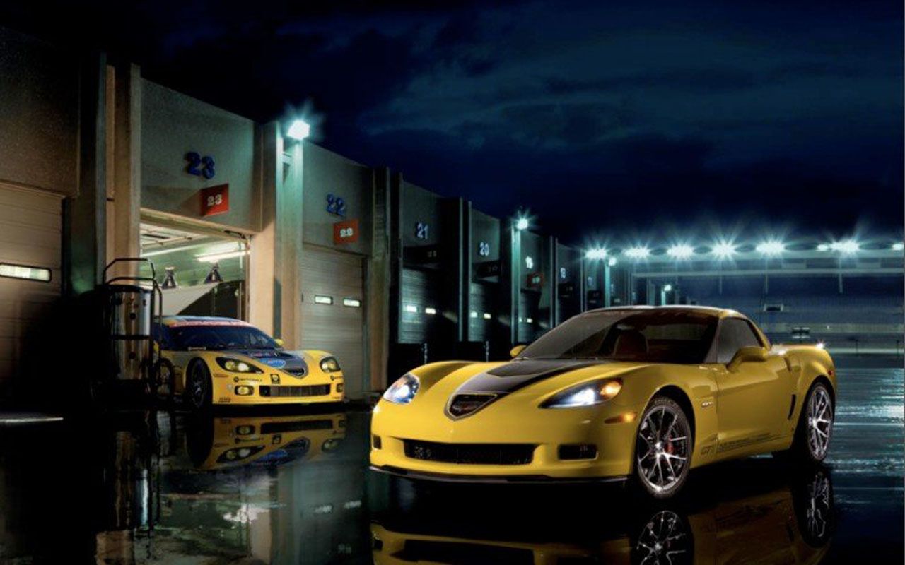 Chevrolet Corvette Gt1 Championship Yellow Wallpaper 1280x800