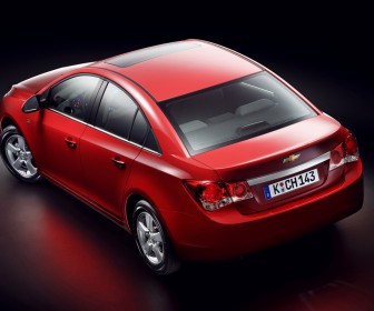 Chevrolet Cruze Red High Angle Rear Wallpaper