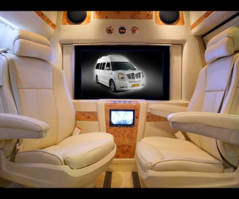 Chevrolet Express Interior With Monitor Wallpaper