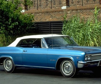 Chevrolet Impala Super Sport 1966 Blue Wallpaper