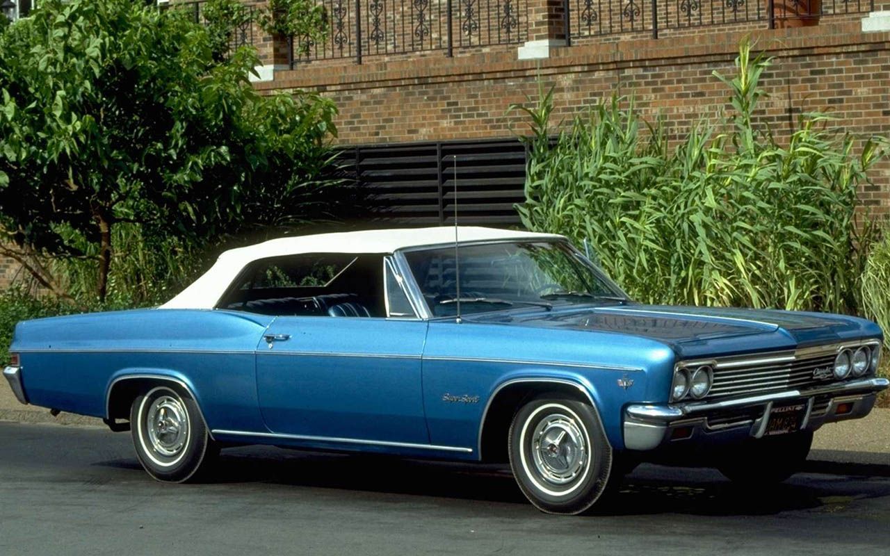 Chevrolet Impala Super Sport 1966 Blue Wallpaper 1280x800