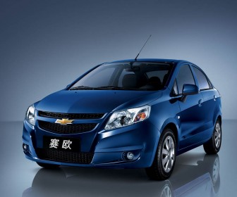 Chevrolet Sail Blue Front Angle Wallpaper