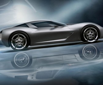 Chevrolet Stingray Right Side With Reflection Wallpaper