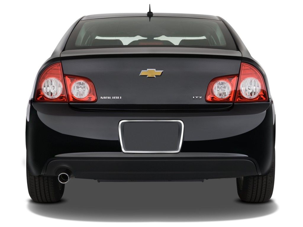 Malibu Black Sedan Rear View Wallpaper 1024x768